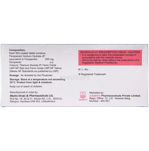 mero o 200mg tablet 6's